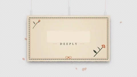 Decorative label design with floral elements and hanging strings 库存影片 344513240