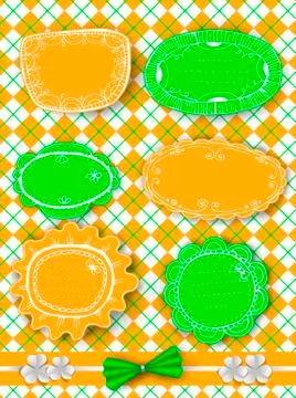 Decorative labels Stock Illustration