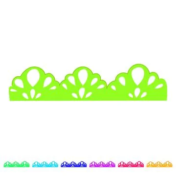 Decorative lace border design forming elegant scallop patterns graphic 스톡 일러스트