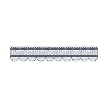 Decorative lace trim border creating elegant fashion pattern Stock Illustration