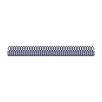 Decorative lace trim border element with diamond pattern Illustrazione stock