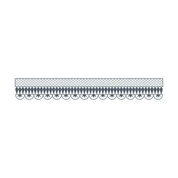 Decorative lace trim textile border design element Stock Illustration