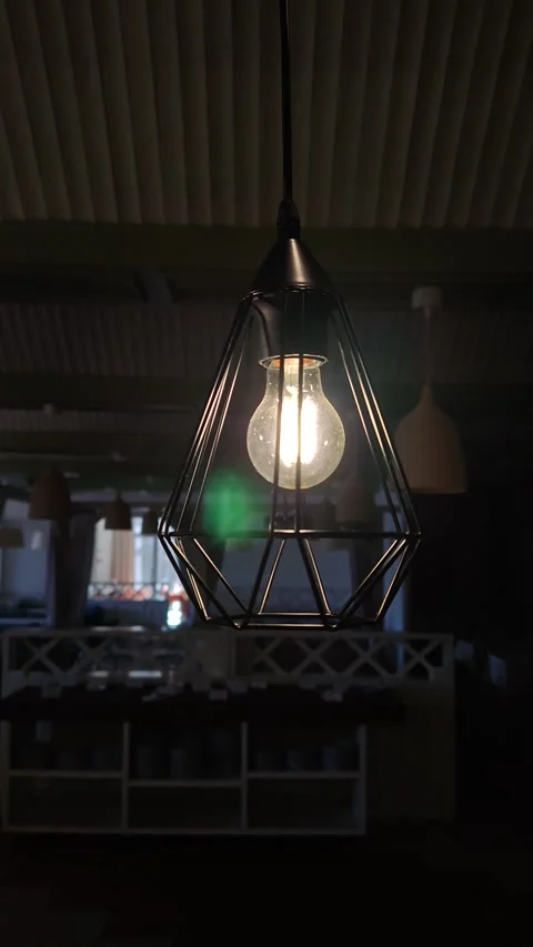 The decorative lamp sways smoothly Stock-Footage 330639382