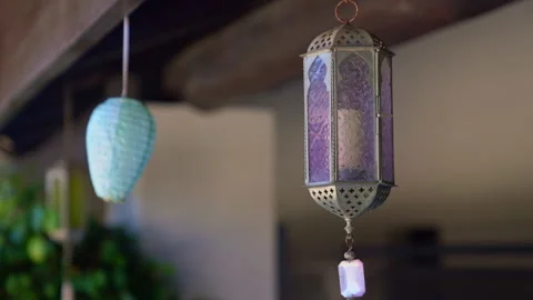 Decorative lantern in arabic style Stock Footage 280695380