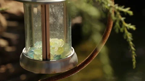 Decorative lantern on the street Stock Footage 54704779