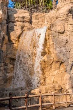 Decorative large waterfall Stock Photos