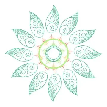 Decorative leaf Mandala	 Illustrazione stock