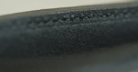 Decorative leather belt surface focus pulling 4K video Stock Footage 263508712