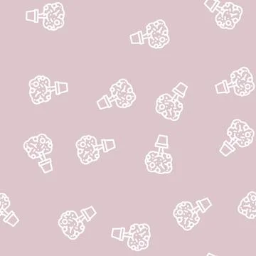 Decorative lemon line vector seamless pattern Stock Illustration