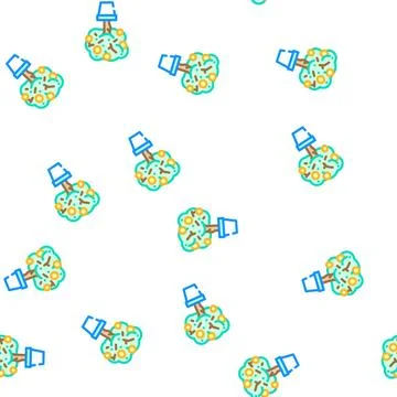 Decorative lemon vector seamless pattern Illustrazione stock
