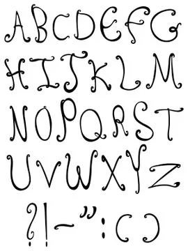 Decorative letters Stock Illustration