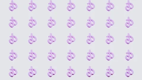 Decorative letters pattern floating on solid background Stock Footage 146029700