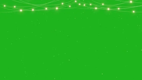 Decorative light strings motion graphics with green screen background Stock Footage 133046405