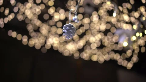 Decorative lighting in party, handheld tilt shot 4K Stock Footage 103065331