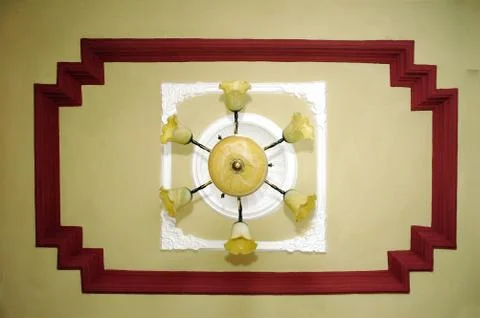 Decorative lights on the ceiling Stock Photos