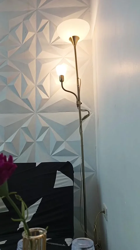 Decorative lights at the end of the room Stock Footage 300653603