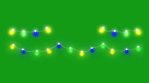 Decorative lights motion graphics with green screen background Stock Footage 134437511