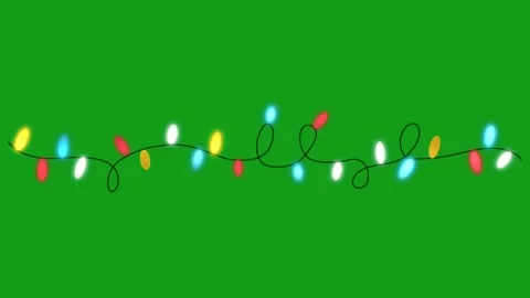 Decorative lights motion graphics with green screen background Stock Footage 135512394