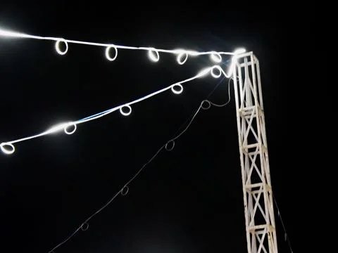 Decorative lights at night Stock Photos