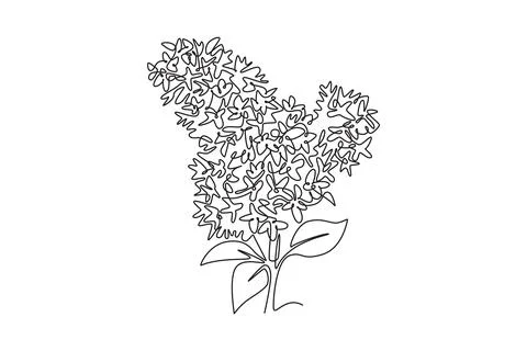 Decorative lilac flower for green park Illustrazione stock