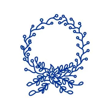 Decorative line art frames for design template Stock Illustration