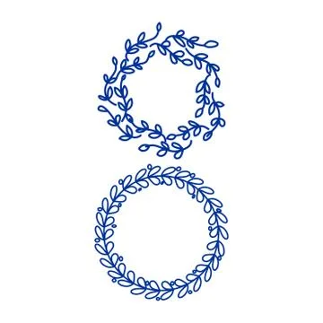 Decorative line art frames for design template Stock Illustration
