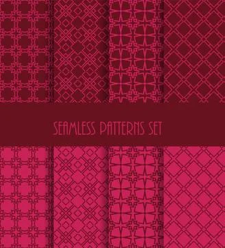 Decorative line tile backgrounds. Vector illustration. Fashion fabric Stock Illustration