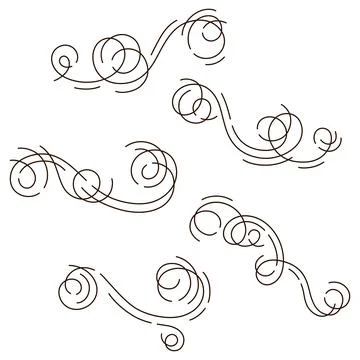 Decorative linear elements set. Vintage swirl filigree borders. 스톡 일러스트