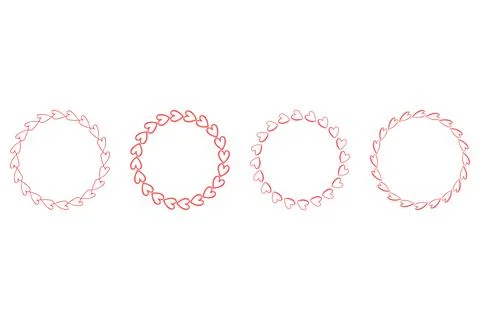 Decorative love frame set design Stock Illustration