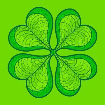 Decorative lucky clover leaf Stock Illustration