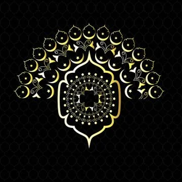 Decorative Luxury Islamic Raya Patterns Design Illustration of Arabic Stylish Stock Illustration