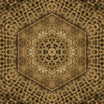 Decorative luxury jute made pattern for carpet, rug, textile etc Stock Illustration