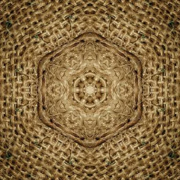 Decorative luxury jute made pattern for carpet, rug, textile etc Stock Illustration