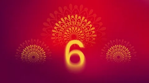 Decorative Mandala Countdown Celebration, 10 sec countdown Stock Footage 241640947