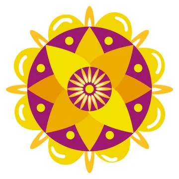 Decorative mandala ethnic boho style Stock Illustration
