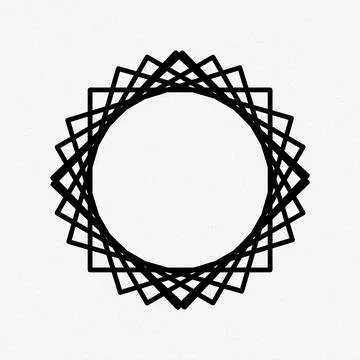 Decorative Mandala frame for design with abstract floral pattern. Stock Illustration