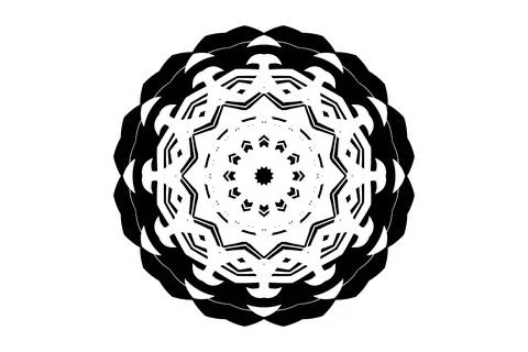 Decorative Mandala Pattern Central Star Motif Layered Circles Stock Illustration