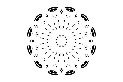 Decorative Mandala Pattern Eight Arm Animal Motifs Stock Illustration