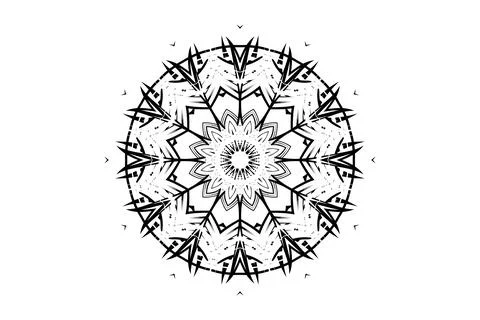 Decorative Mandala Pattern Eight Arm Animal Motifs Stock Illustration