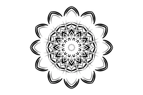 Decorative Mandala Pattern Eight Arm Animal Motifs Stock Illustration