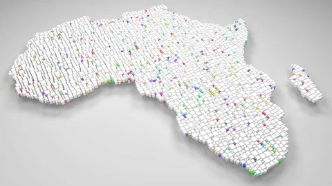 Decorative map of Africa Stock Footage 85069150