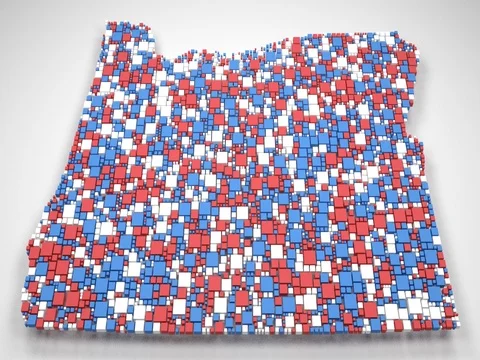 Decorative map of Oregon - USA - Stock Footage 81008913