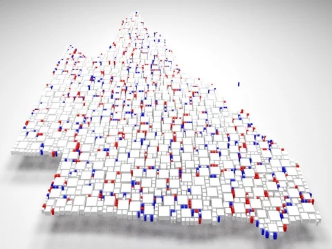 Decorative Map of Queensland - Australia - Stock Footage 81006968