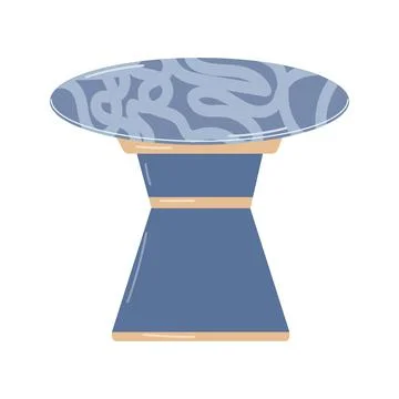 Decorative marble round table for interior design. 스톡 일러스트