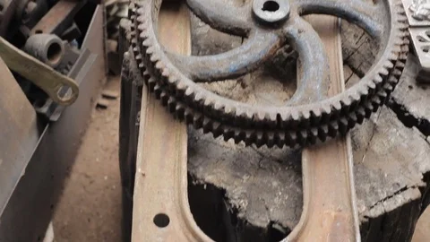 Decorative metal elements. big gear 動画素材 80713967