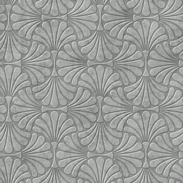 Decorative metallic plate with floral elements. Seamless Repeating pattern. Stock Illustration