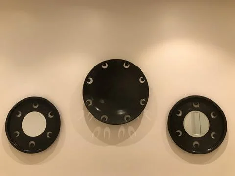 Decorative mirrors on the wall Stock Photos