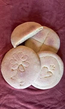 Decorative Moroccan flatbread Stock Photos