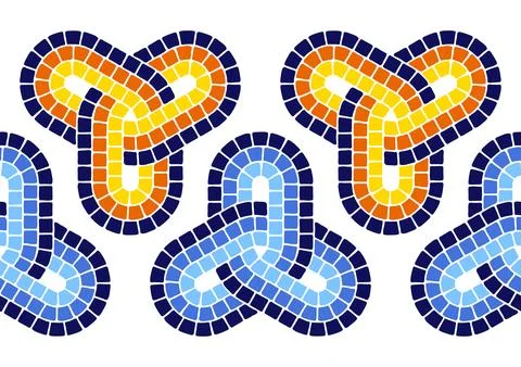 Decorative mosaic pattern. Ceramic antique stone ornament. Stock Illustration