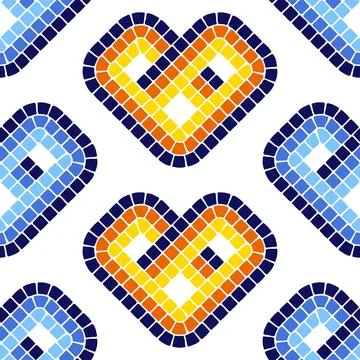 Decorative mosaic pattern. Ceramic antique stone ornament. Illustrazione stock